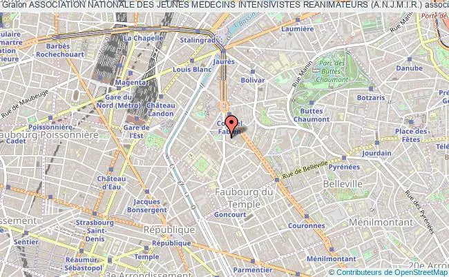 plan association Association Nationale Des Jeunes Medecins Intensivistes Reanimateurs (a.n.j.m.i.r.) Paris