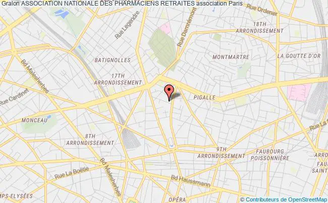plan association Association Nationale Des Pharmaciens Retraites Paris