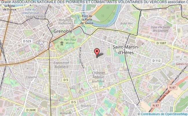 plan association Association Nationale Des Pionniers Et Combattants Volontaires Du Vercors Grenoble
