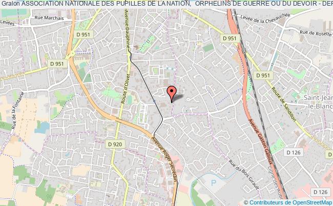 ASSOCIATION NATIONALE DES PUPILLES DE LA NATION,  ORPHELINS DE GUERRE OU DU DEVOIR - DEPARTEMENT DU LOIRET - SIGLE "ANPNOGD 45"