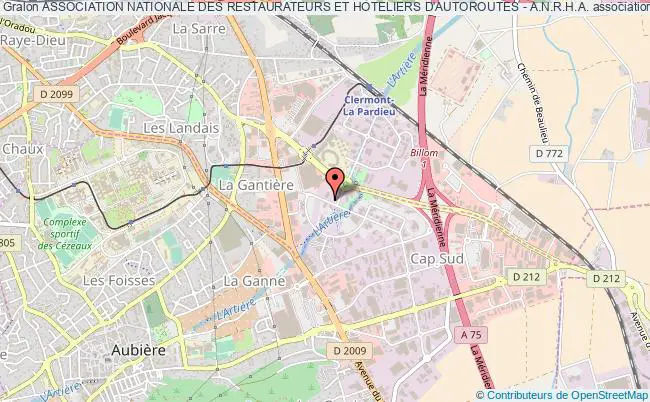 plan association Association Nationale Des Restaurateurs Et Hoteliers D'autoroutes - A.n.r.h.a. Clermont-Ferrand