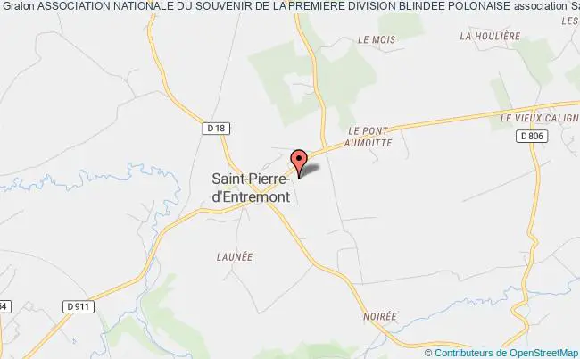 plan association Association Nationale Du Souvenir De La Premiere Division Blindee Polonaise Saint-Pierre-d'Entremont