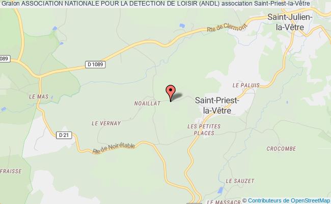plan association Association Nationale Pour La Detection De Loisir (andl) Saint-Priest-la-Vêtre