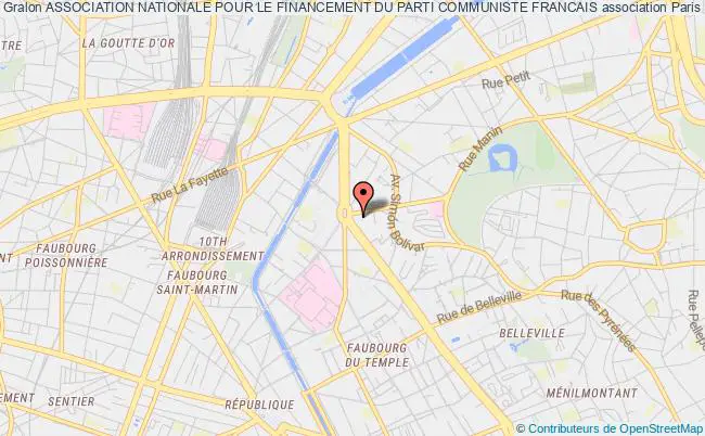 plan association Association Nationale Pour Le Financement Du Parti Communiste Francais Paris