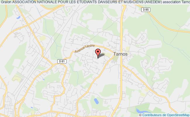 plan association Association Nationale Pour Les Etudiants Danseurs Et Musiciens (anedem) Tarnos
