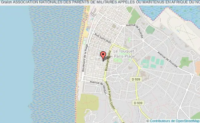 plan association Association Nationales Des Parents De Militaires Appeles Ou Maintenus En Afrique Du Nord Le    Touquet-Paris-Plage