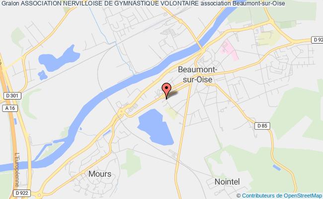 plan association Association Nervilloise De Gymnastique Volontaire Beaumont-sur-Oise
