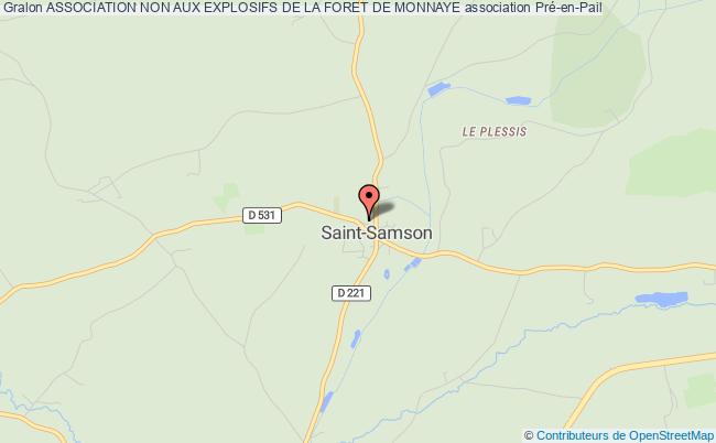 plan association Association Non Aux Explosifs De La Foret De Monnaye Pré-en-Pail-Saint-Samson