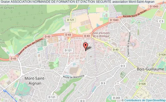 plan association Association Normande De Formation Et D'action SÉcuritÉ Mont-Saint-Aignan