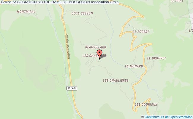 plan association Association Notre Dame De Boscodon Crots