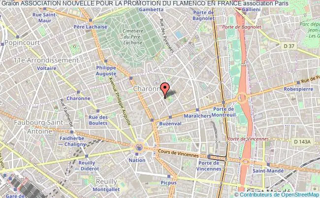 plan association Association Nouvelle Pour La Promotion Du Flamenco En France Paris