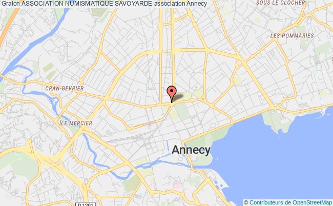 plan association Association Numismatique Savoyarde Annecy