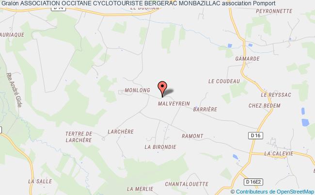 plan association Association Occitane Cyclotouriste Bergerac Monbazillac Pomport