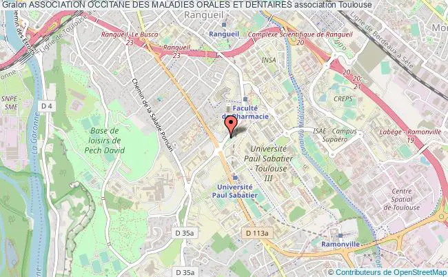 plan association Association Occitane Des Maladies Orales Et Dentaires Toulouse