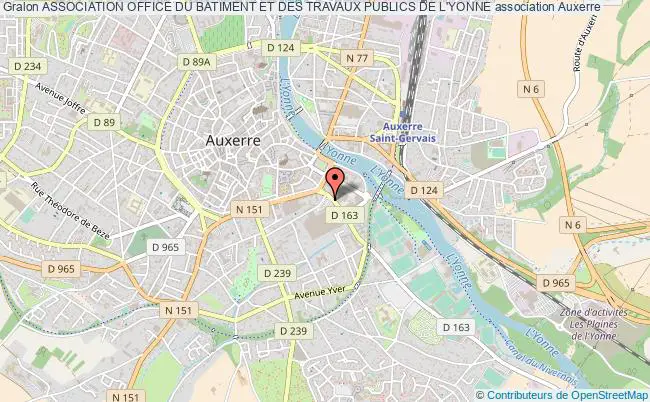 plan association Association Office Du Batiment Et Des Travaux Publics De L'yonne Auxerre