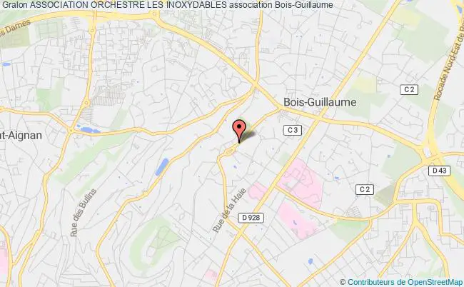 plan association Association Orchestre Les Inoxydables Bois-Guillaume