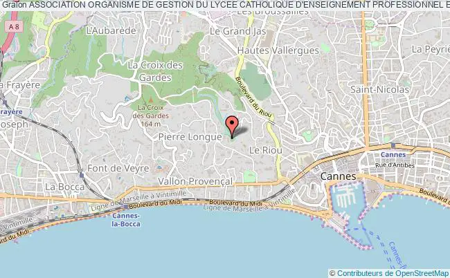 plan association Association Organisme De Gestion Du Lycee Catholique D'enseignement Professionnel Et Technologique "les Fauvettes" Cannes
