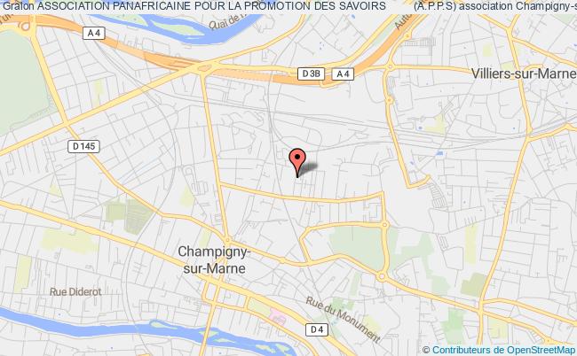 plan association Association Panafricaine Pour La Promotion Des Savoirs         (a.p.p.s) Champigny-sur-Marne