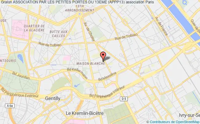 plan association Association Par Les Petites Portes Du 13eme (appp13) Paris