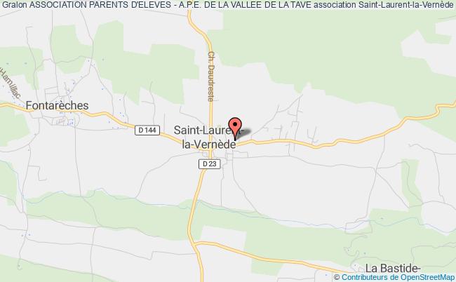 plan association Association Parents D'eleves - A.p.e. De La Vallee De La Tave Saint-Laurent-la-Vernède
