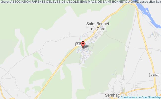 plan association Association Parents D'eleves De L'ecole Jean Mace De Saint Bonnet Du Gard Saint-Bonnet-du-Gard