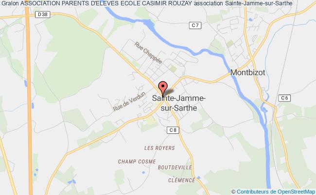 plan association Association Parents D'eleves Ecole Casimir Rouzay Sainte-Jamme-sur-Sarthe