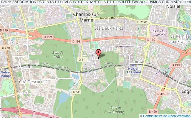 plan association Association Parents D'eleves Independants - A.p.e.i. Pablo Picasso Champs-sur-marne Champs-sur-Marne