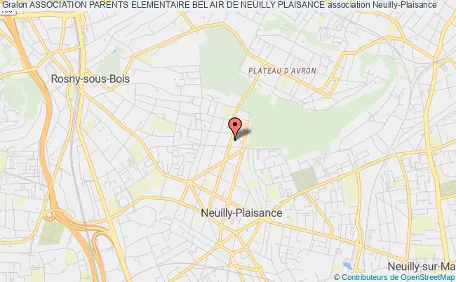 plan association Association Parents Elementaire Bel Air De Neuilly Plaisance Neuilly-Plaisance