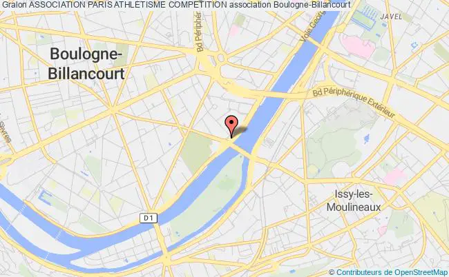 plan association Association Paris Athletisme Competition Boulogne-Billancourt