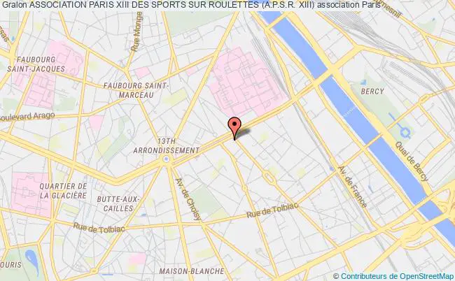 plan association Association Paris Xiii Des Sports Sur Roulettes (a.p.s.r. Xiii) Paris
