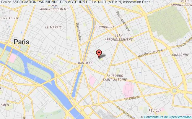 plan association Association Parisienne Des Acteurs De La  Nuit (a.p.a.n) Paris 11e