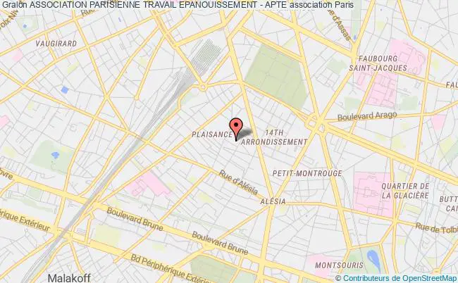 plan association Association Parisienne Travail Epanouissement - Apte Paris