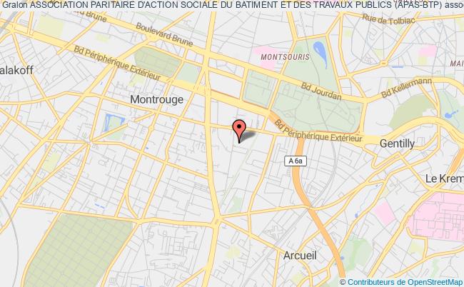 plan association Association Paritaire D'action Sociale Du Batiment Et Des Travaux Publics (apas-btp) Montrouge