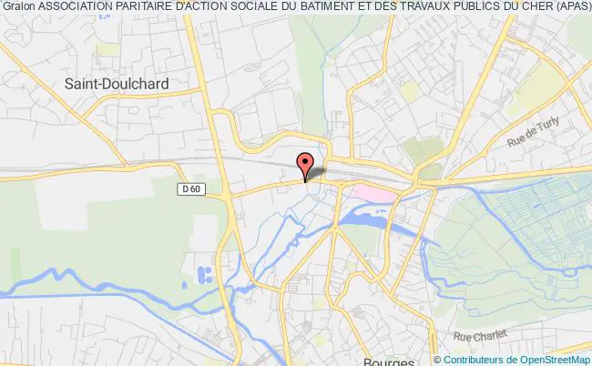 plan association Association Paritaire D'action Sociale Du Batiment Et Des Travaux Publics Du Cher (apas) Bourges