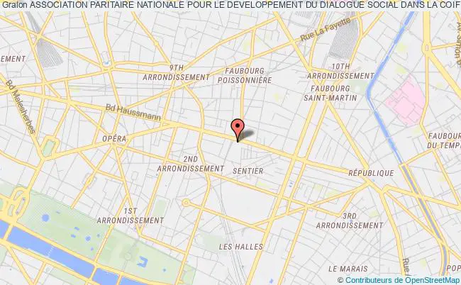 plan association Association Paritaire Nationale Pour Le Developpement Du Dialogue Social Dans La Coiffure (addsc) Paris