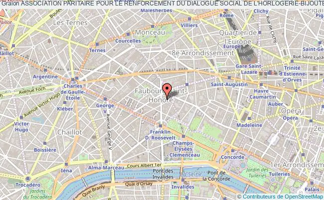 plan association Association Paritaire Pour Le Renforcement Du Dialogue Social De L'horlogerie-bijouterie (aphb) Paris