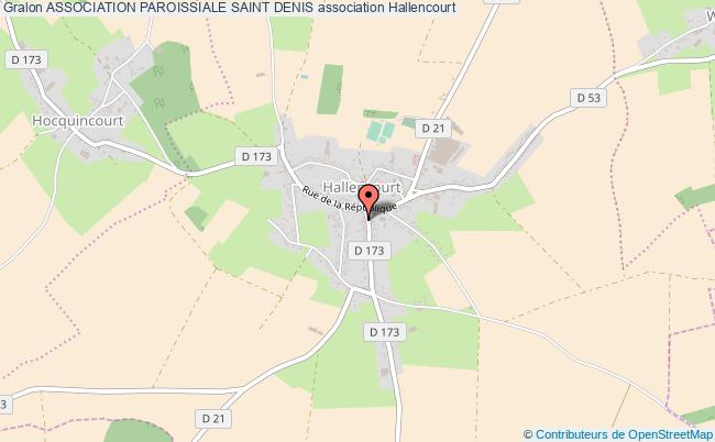 plan association Association Paroissiale Saint Denis Hallencourt