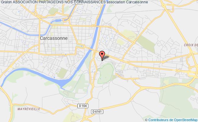 plan association Association Partageons Nos Connaissances Carcassonne