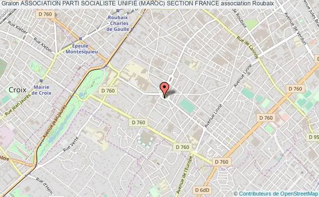 plan association Association Parti Socialiste UnifiÉ (maroc) Section France Roubaix