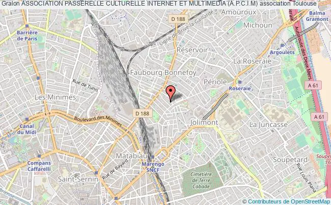 plan association Association Passerelle Culturelle Internet Et Multimedia (a.p.c.i.m) Toulouse