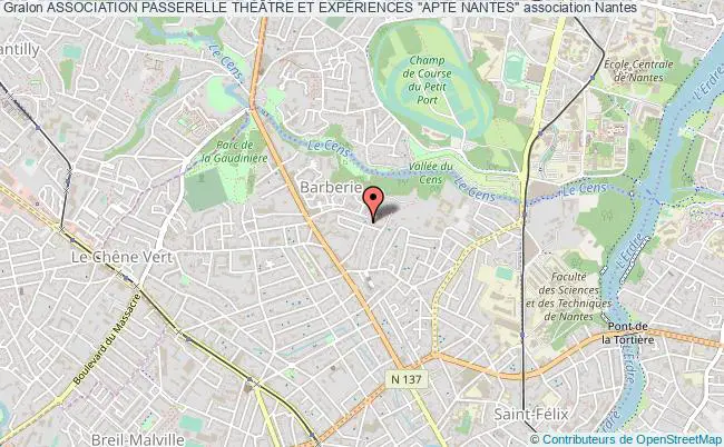 plan association Association Passerelle ThÉÂtre Et ExpÉriences "apte Nantes" Nantes