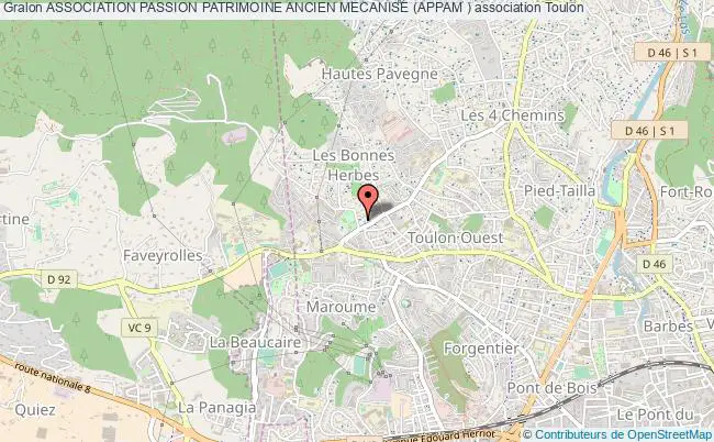 plan association Association Passion Patrimoine Ancien Mecanise (appam ) Toulon