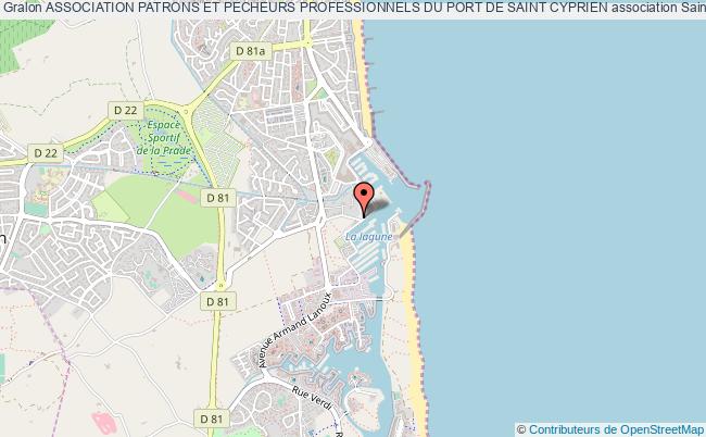 plan association Association Patrons Et Pecheurs Professionnels Du Port De Saint Cyprien Saint-Cyprien