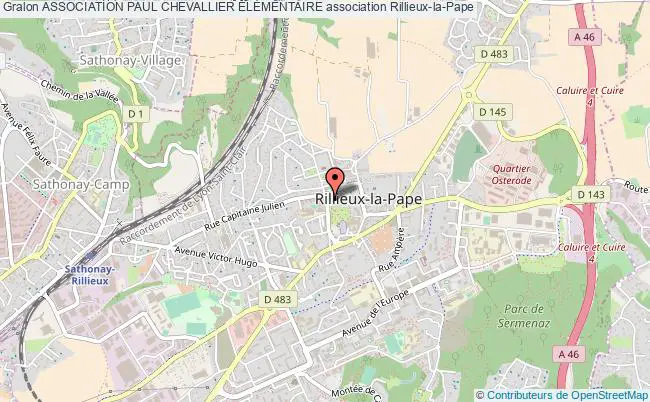plan association Association Paul Chevallier ÉlÉmentaire Rillieux-la-Pape