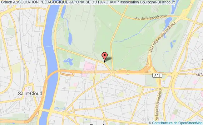 plan association Association PÉdagogique Japonaise Du Parchamp Boulogne-Billancourt