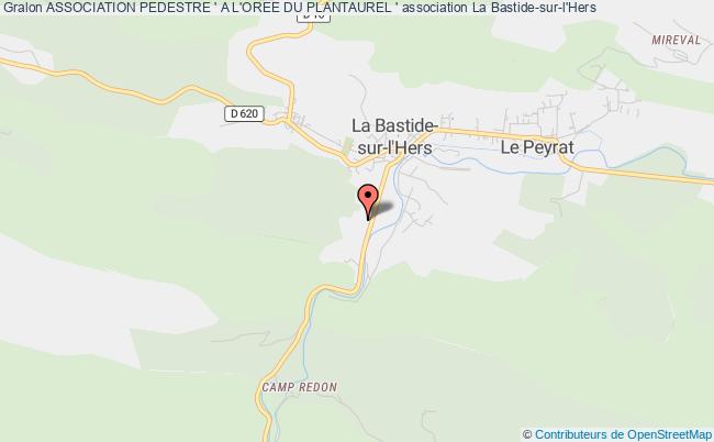 plan association Association Pedestre ' A L'oree Du Plantaurel ' La Bastide-sur-l'Hers