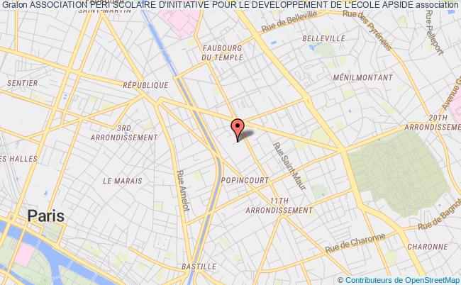 plan association Association Peri Scolaire D'initiative Pour Le Developpement De L'ecole Apside Paris