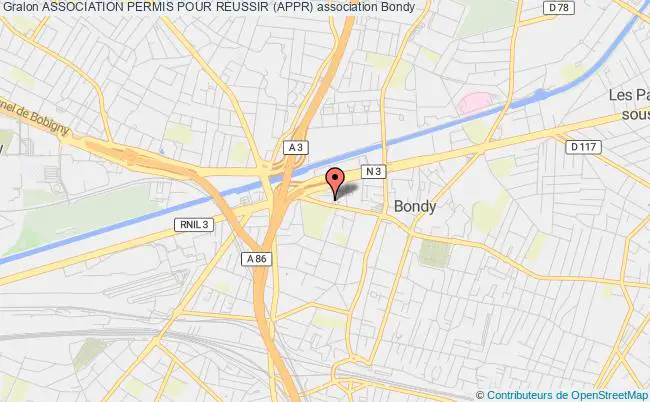 plan association Association Permis Pour Reussir (appr) Bondy