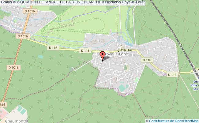 plan association Association Petanque De La Reine Blanche Coye-la-Forêt