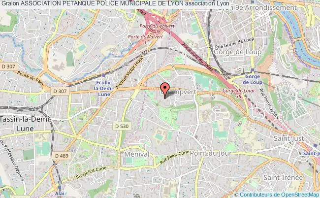 plan association Association Petanque Police Municipale De Lyon Lyon 5e Arrondissement